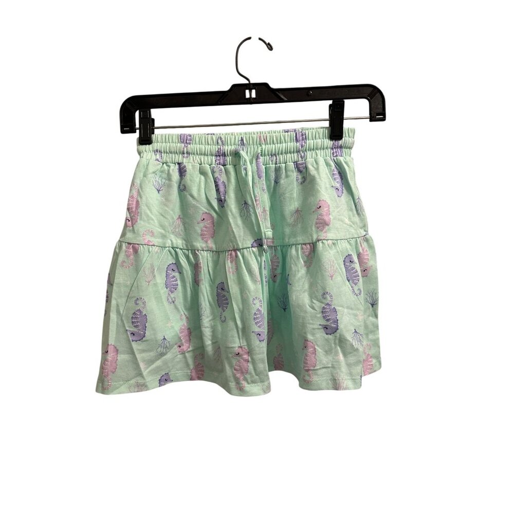 Bailey Lane Girls Tiered Skirt W/ Purple & Pink Sea Creature Print Size M 8-10